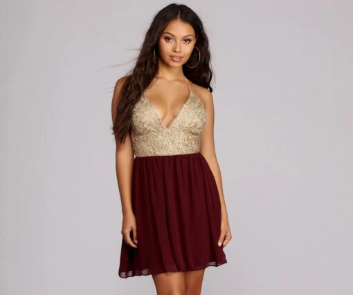 Windsor. Melissa Formal Metallic Party Dress -Specialtycookwareus 05001 0042 1 d5f93db9 086a 4967 af66 2b8d34b06973