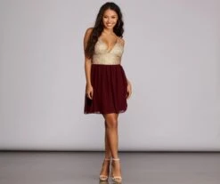 Windsor. Melissa Formal Metallic Party Dress -Specialtycookwareus 05001 0042 3 0691d49c 58a7 453a b6e3 6a18b48a229c