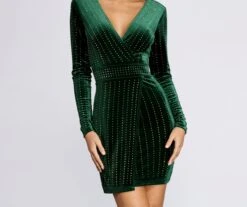 Windsor. Alexa Velvet Wrap Dress -Specialtycookwareus 05001 0215 4