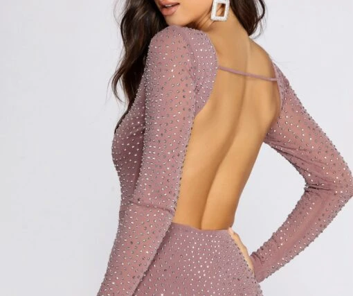 Windsor. Juliana Open Back Heat Stone Dress -Specialtycookwareus 05001 0243 4 281516ab ced6 44fb ae2d ec37f57e590d