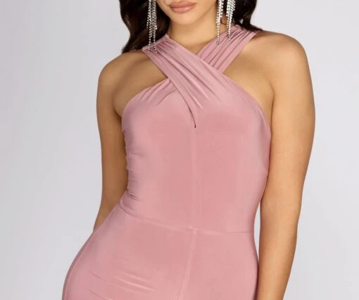 Windsor. Tamra Cross Neck Midi Formal Dress -Specialtycookwareus 05001 0325 3 4debc78e 4d95 4fe2 8aad fbff9a91639b