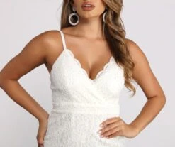 Windsor. Cameron Formal Glitter And Lace Mini Dress -Specialtycookwareus 05001 0358 3