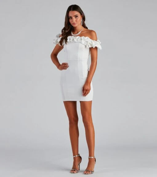 Windsor. Kiari Formal Off The Shoulder Ruffled Dress -Specialtycookwareus 05001 0371 3