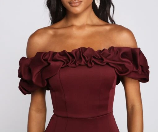 Windsor. Kiari Formal Off The Shoulder Ruffled Dress -Specialtycookwareus 05001 0651 4 f8289a19 8148 4267 934c e49c2140eca2