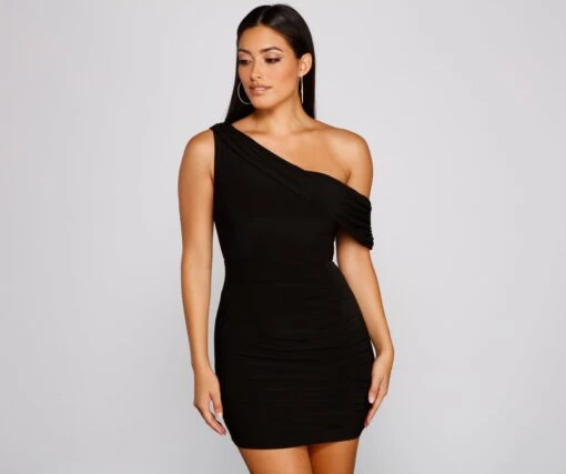 Windsor. Georgia Formal One Shoulder Mini Dress -Specialtycookwareus 05001 0662 1 0c3f2d69 7eee 4742 b94a 8f953b60363f