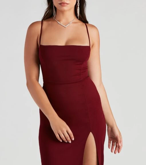 Windsor. Henley Formal Lace-Up Midi Dress -Specialtycookwareus 05001 0755 4