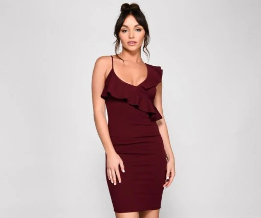 Windsor. Zosia Formal Ruffled Bodycon Dress -Specialtycookwareus 05001 0853 1