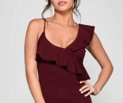 Windsor. Zosia Formal Ruffled Bodycon Dress -Specialtycookwareus 05001 0853 4