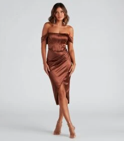 Windsor. Coraline Satin Corset Wrap Formal Dress -Specialtycookwareus 05001 0954 1 2b98192d c658 439e 8fdf 3a8680f80e2a