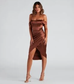 Windsor. Coraline Satin Corset Wrap Formal Dress -Specialtycookwareus 05001 0954 3 3c8423c8 9b0f 48dc 9478 55b4941d83f1