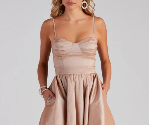 Windsor. Zaida Formal Taffeta Skater Dress -Specialtycookwareus 05001 0971 4 ac8944a7 6839 453a 9db6 718f0154334a