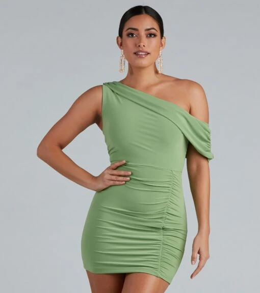 Windsor. Georgia Formal One Shoulder Mini Dress -Specialtycookwareus 05001 0975 1