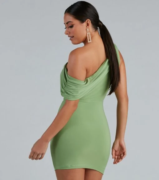 Windsor. Georgia Formal One Shoulder Mini Dress -Specialtycookwareus 05001 0975 2
