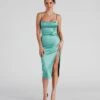 Windsor. Nikki Formal Satin Slit Midi Dress -Specialtycookwareus 05001 1019 1 fff6ad91 1048 4758 9cbe 4b242b440ed7