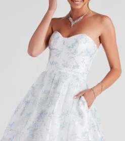 Windsor. Zariah Formal Floral Glitter Party Dress -Specialtycookwareus 05001 1067 4