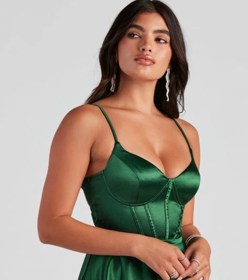 Windsor. Macie Satin Corset Party Dress -Specialtycookwareus 05001 1156 4