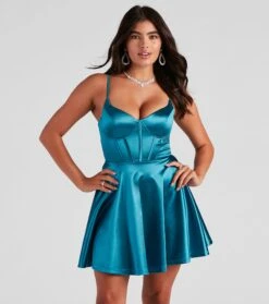 Windsor. Macie Satin Corset Party Dress -Specialtycookwareus 05001 1158 1