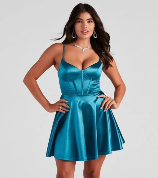 Windsor. Macie Satin Corset Party Dress -Specialtycookwareus 05001 1158 1
