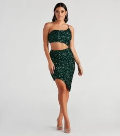 Windsor. Talia Cutout Sequin Short Formal Dress -Specialtycookwareus 05001 1159 3