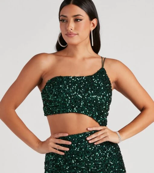 Windsor. Talia Cutout Sequin Short Formal Dress -Specialtycookwareus 05001 1159 4