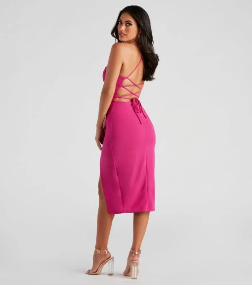 Windsor. Henley Formal Lace-Up Midi Dress -Specialtycookwareus 05001 1227 2 d7b79d75 0d12 4ce0 8b1c 0b80fab3b89b