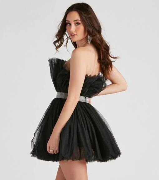 Windsor. Belle Tulle Rhinestone Short Dress -Specialtycookwareus 05001 1262 2 a66e4d82 2497 4a20 8fd8 e6344d8370ea
