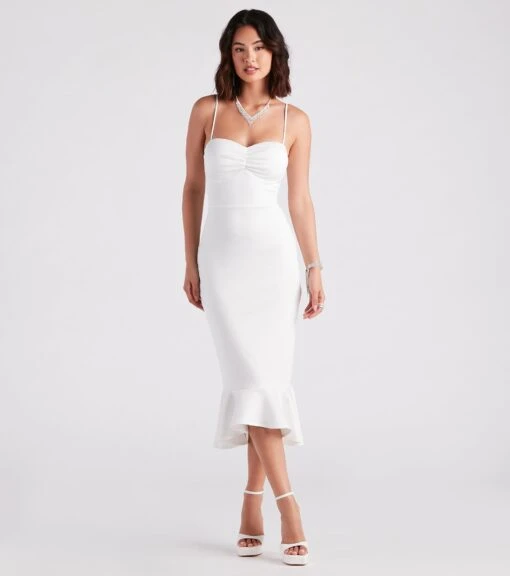Windsor. Aleah Formal Trumpet Hem Midi Dress -Specialtycookwareus 05001 1525 1