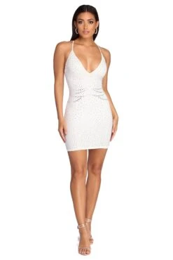 Windsor. Casey Formal Heat Stone Mini Dress -Specialtycookwareus 05001 4051 2