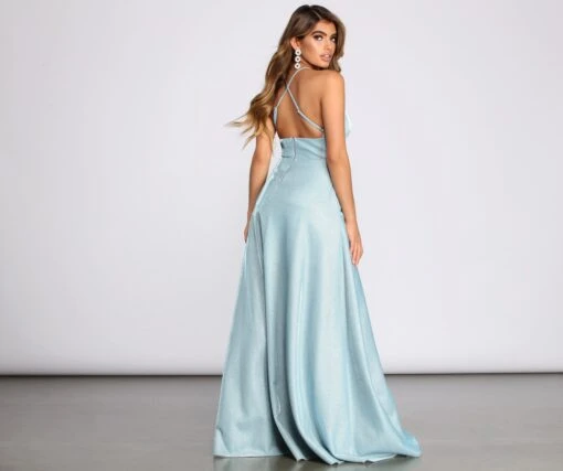 Windsor. Millie Glitter Cross Back A Line Dress -Specialtycookwareus 05002 0646 2 5726b491 98ec 4912 840c a92740d2b848