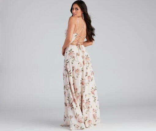 Windsor. Geneviève Floral Chiffon Wrap Dress -Specialtycookwareus 05002 1889 2