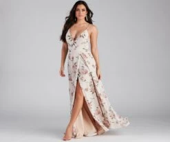 Windsor. Geneviève Floral Chiffon Wrap Dress -Specialtycookwareus 05002 1889 3