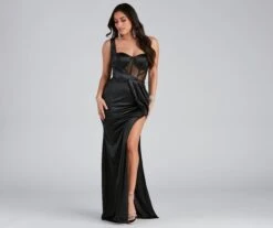 Windsor. Lo Formal One-Shoulder Satin Corset Dress -Specialtycookwareus 05002 1944 1
