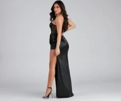 Windsor. Lo Formal One-Shoulder Satin Corset Dress -Specialtycookwareus 05002 1944 2