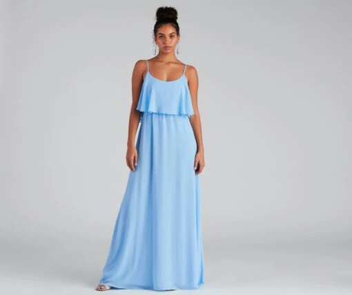 Windsor. Mailyn Chiffon Ruffled Formal Dress -Specialtycookwareus 05002 2040 1