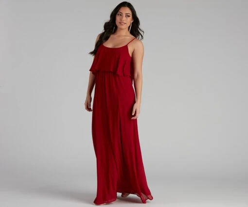 Windsor. Mailyn Chiffon Ruffled Formal Dress -Specialtycookwareus 05002 2045 4 0ca7c348 c6ef 4d69 af2c 391cb70c1d66