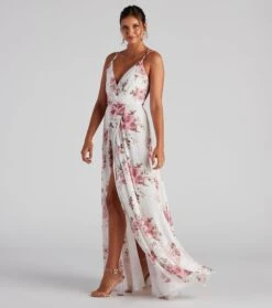 Windsor. Geneviève Floral Chiffon Wrap Dress -Specialtycookwareus 05002 2059 1