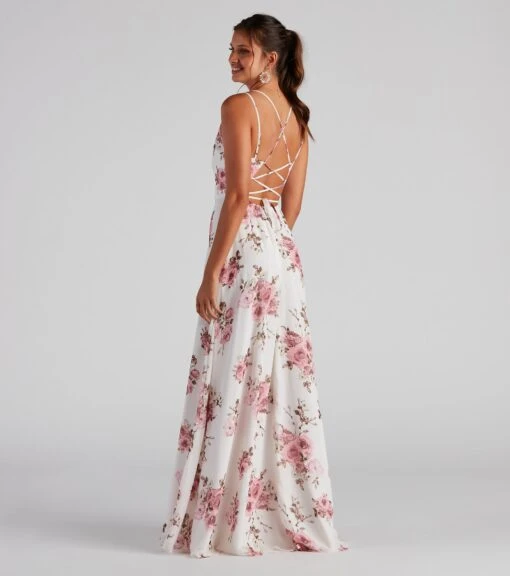 Windsor. Geneviève Floral Chiffon Wrap Dress -Specialtycookwareus 05002 2059 4