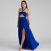Windsor. Sonia Formal Halter Cutout Chiffon Long Dress -Specialtycookwareus 05002 2101 1