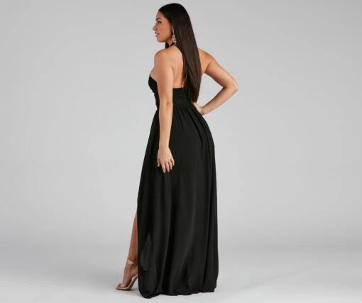 Windsor. Sonia Formal Halter Cutout Chiffon Long Dress -Specialtycookwareus 05002 2102 2