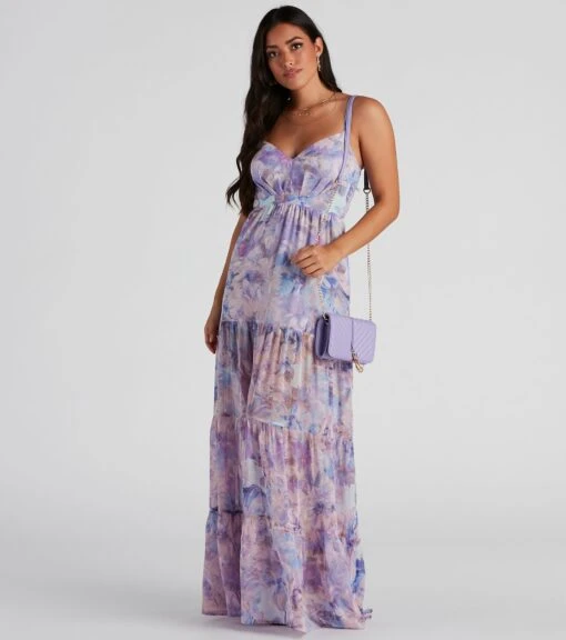 Windsor. Kris Formal Floral Chiffon Dress -Specialtycookwareus 05002 2185 1