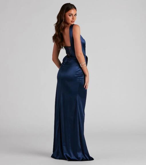 Windsor. Lo Formal One-Shoulder Satin Corset Dress -Specialtycookwareus 05002 2469 2