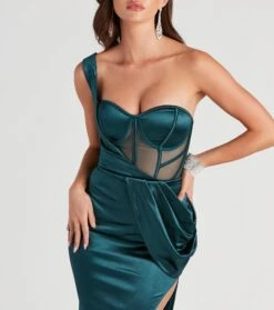 Windsor. Lo Formal One-Shoulder Satin Corset Dress -Specialtycookwareus 05002 2775 4