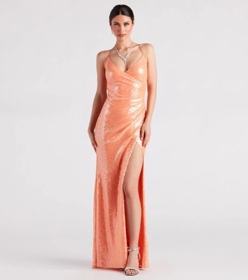 Windsor. Ariella Formal High Slit Sequin Mermaid Dress -Specialtycookwareus 05002 3015 1