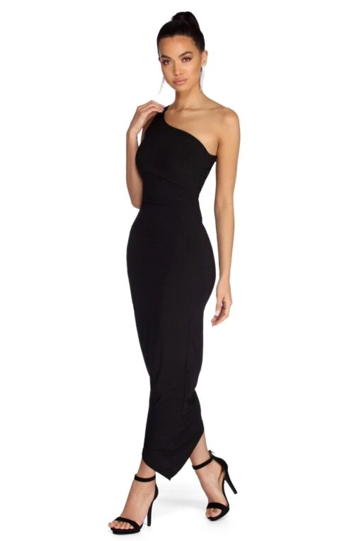 Windsor. Selena Formal One Shoulder Ruched Dress -Specialtycookwareus 05002 6702 1