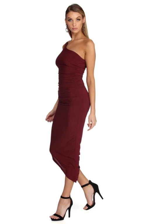 Windsor. Selena Formal One Shoulder Ruched Dress -Specialtycookwareus 05002 6703 2 afa30746 ae92 464b a0f3 bbdeb920a940