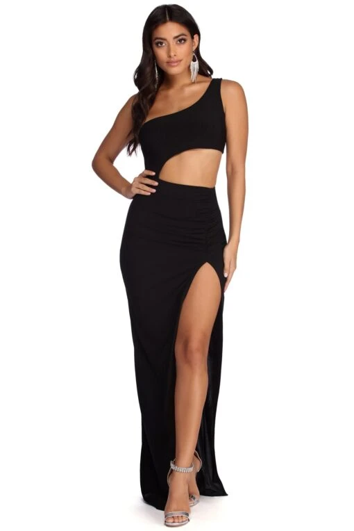 Windsor. Blair One Shoulder Cut Out Dress -Specialtycookwareus 05002 6749 2