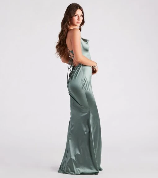 Windsor. Jennifer Stretch Satin Ruched Formal Dress -Specialtycookwareus 05002 6831 2 3419d766 2e47 4a59 998b 2ce6fc2bfc35