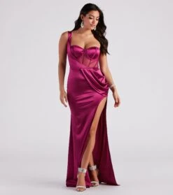 Windsor. Lo Formal One-Shoulder Satin Corset Dress -Specialtycookwareus 05002 6936 1 a023278b 4cda 45f3 9fe5 d23bb3c15f57