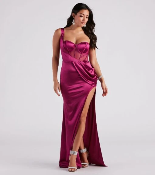 Windsor. Lo Formal One-Shoulder Satin Corset Dress -Specialtycookwareus 05002 6936 1 a023278b 4cda 45f3 9fe5 d23bb3c15f57