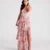 Windsor. Sheryl Formal Floral Chiffon Ruffle Dress -Specialtycookwareus 05002 7124 1 c3ea0e41 d829 4ae8 aa6d 6f35cd2dd52d